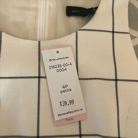 Banana Republic Windowpane Sheath Dress - NWT - Picture 6 of 7